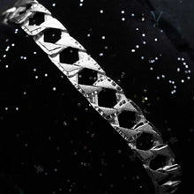 Bracelet gourmette taille diamant en argent SP042