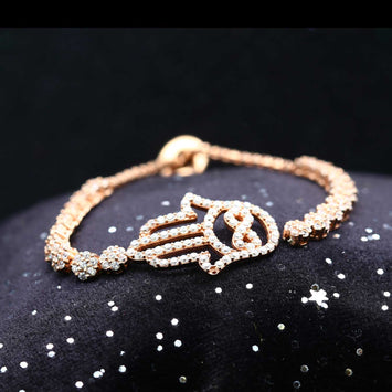 Bracelet en argent plaqué or rose SPW023