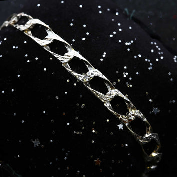 Bracelet gourmette taille diamant en argent SP036
