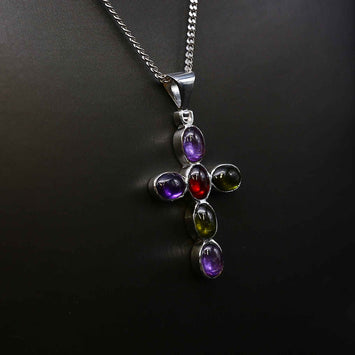 Pendentif croix en argent SP040