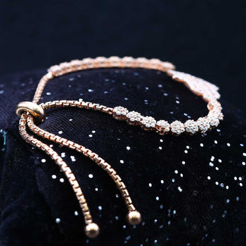 Bracelet en argent plaqué or rose SPW023