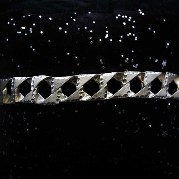 Bracelet gourmette taille diamant en argent SP038