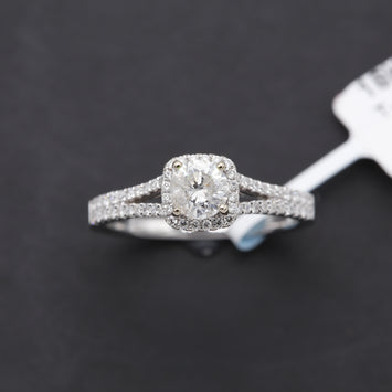 18K Bague en Or avec Diamond