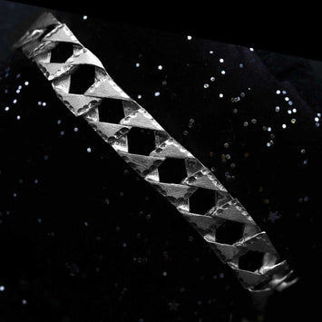 Bracelet gourmette taille diamant en argent SP038