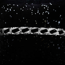 Bracelet gourmette taille diamant en argent SP039