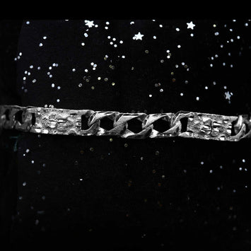 Bracelet gourmette taille diamant en argent SP041