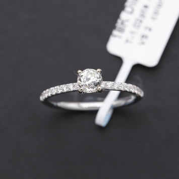 18K Bague en Or avec Diamond