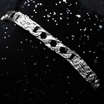 Bracelet gourmette taille diamant en argent SP041