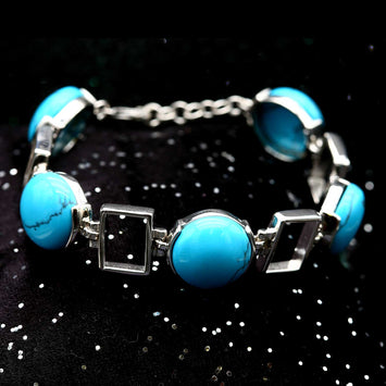 Bracelet Turquoise en argent SPW029