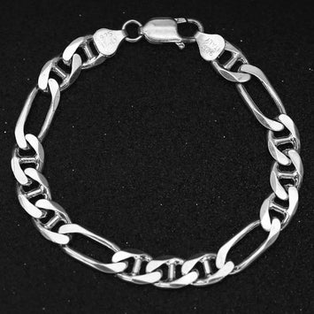 Bracelet chaîne ancre figaro en argent SP015