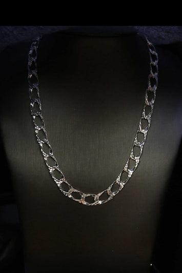 Chaîne Gourmette  taille diamant en argent SC019