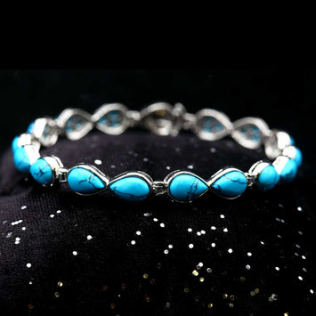 Bracelet Turquoise en argent SPW034