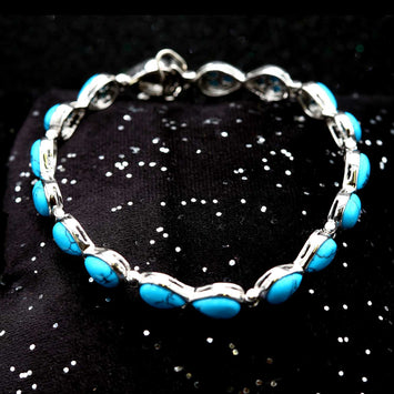 Bracelet Turquoise en argent SPW034
