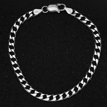5.2mm Bracelet gourmette carrée en argent SP027