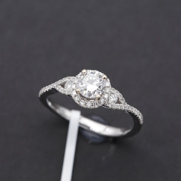 18K Bague en Or avec Diamond