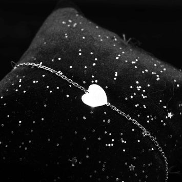 Bracelet coeur en argent SPW038