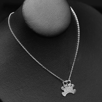 Colier en peluche en argent SE040