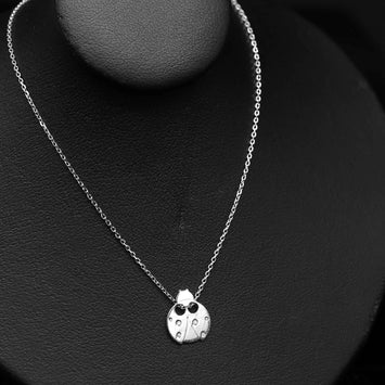 Colier de coccinelle en argent SE042