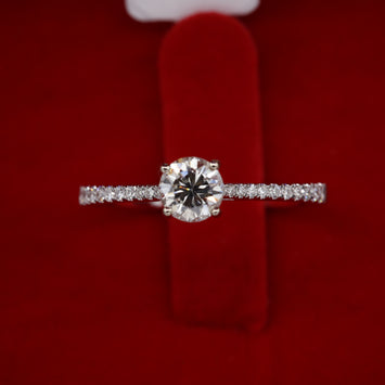 18K Bague en Or avec Diamond