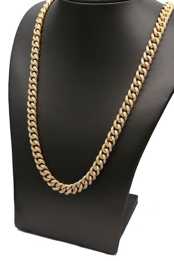 8.70mm-10k-Chaîne en or avec diamant